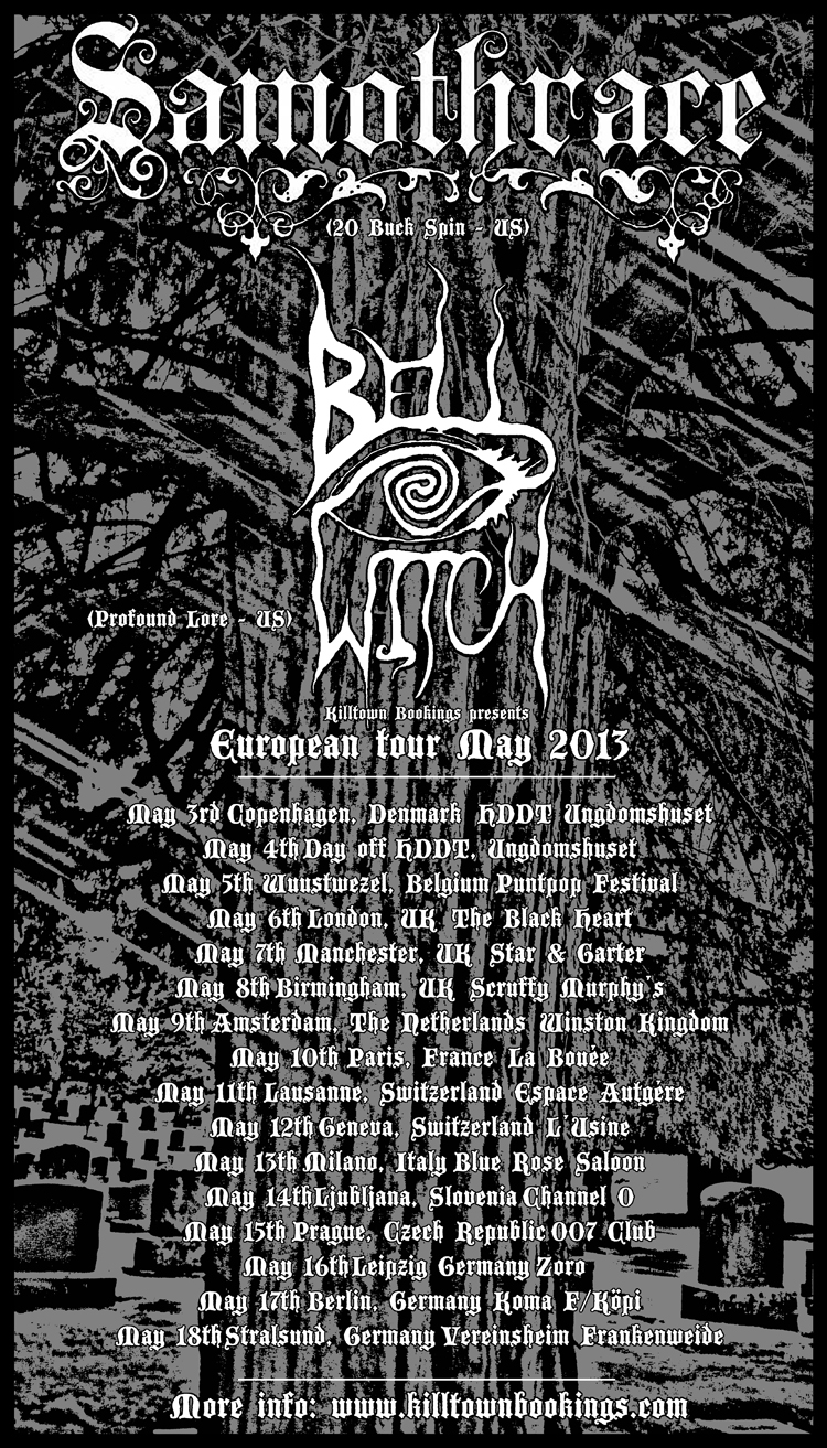 Samothrace Bell Witch tour poster_750 Profound Lore Records